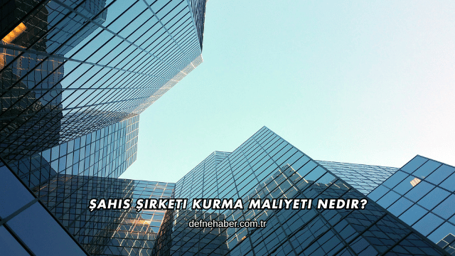 Şahıs Şirketi Kurma Maliyeti Nedir?